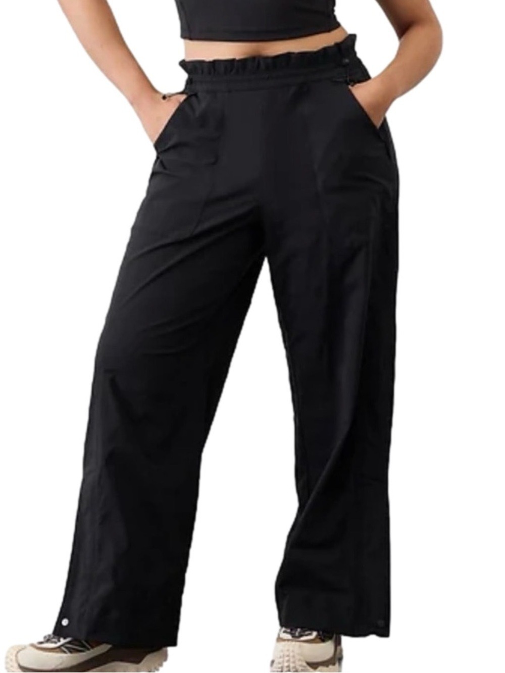 Athleta Trekkie High Rise Parachute Ripstop Pant Black Size 10